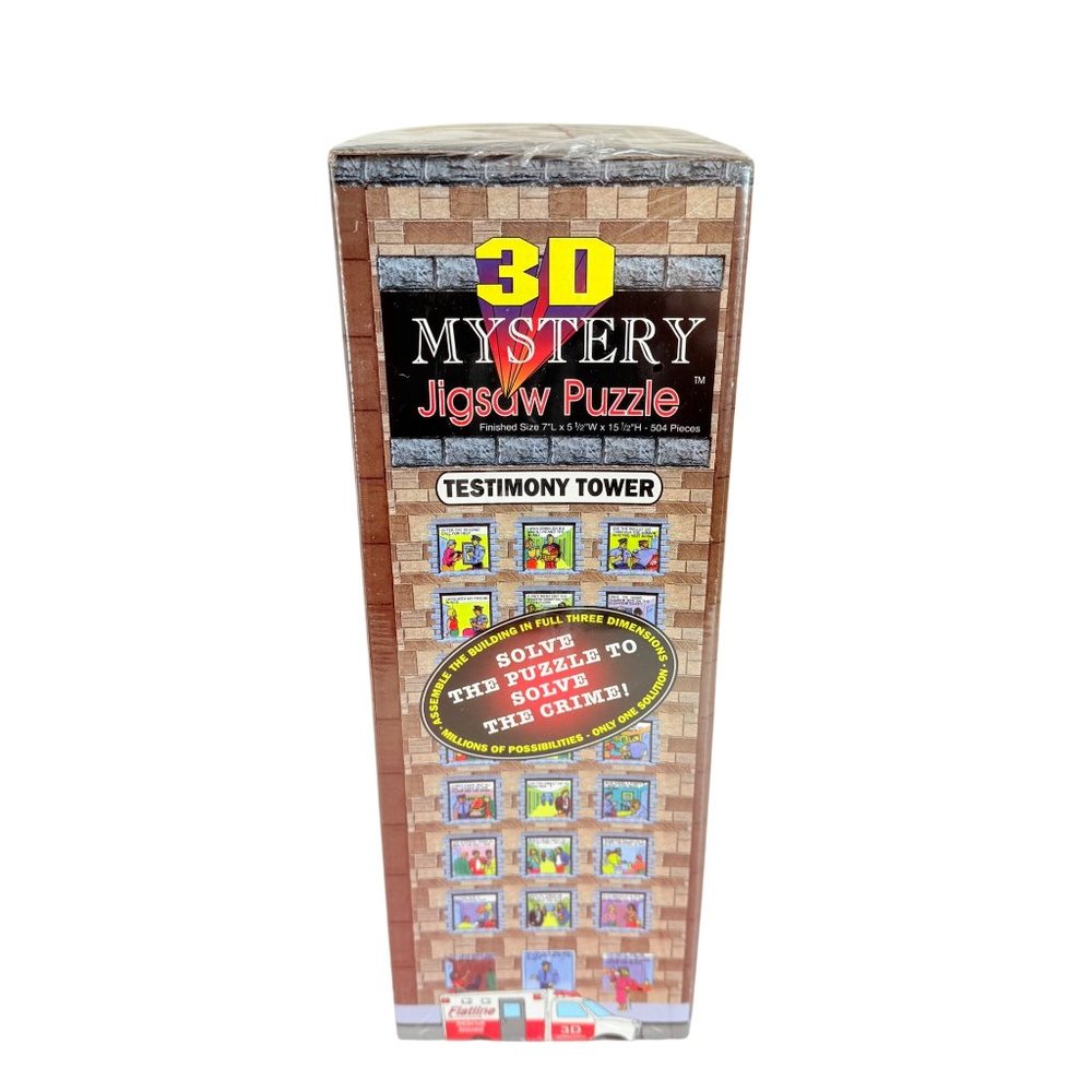 Crime Murder Mystery Game VTG 1994 3D Jigsaw Puzzle Testimony Tower Board Game